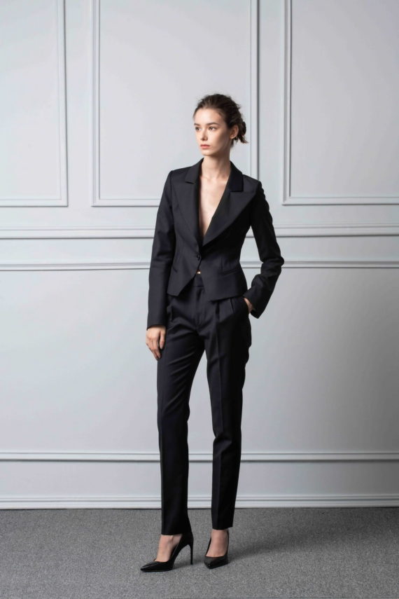Lady Emma Custom Super 120s Wool Pant Suit