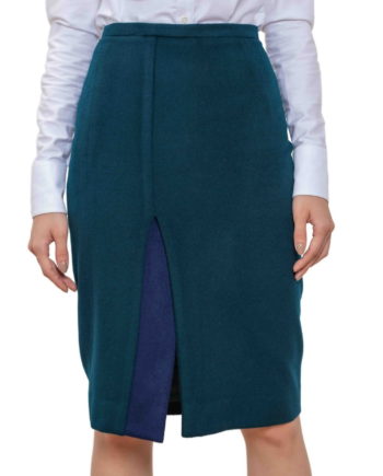 Lady J. Custom Wool-Cashmere Pencil Skirt