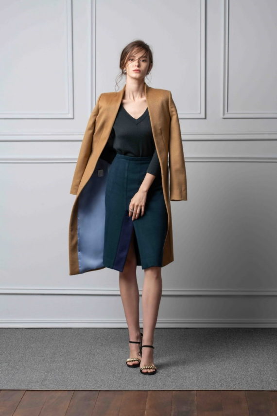 Lady Zeina Custom Wool-Cashmere Coat