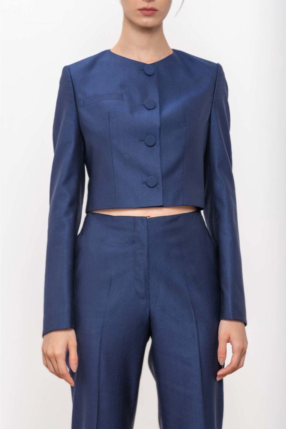 Lady B. Custom Wool-Silk Pant Suit