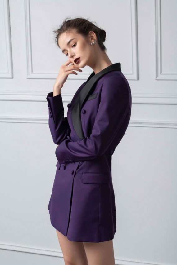 Lady Cara Custom Wool-Blend Blazer Dress