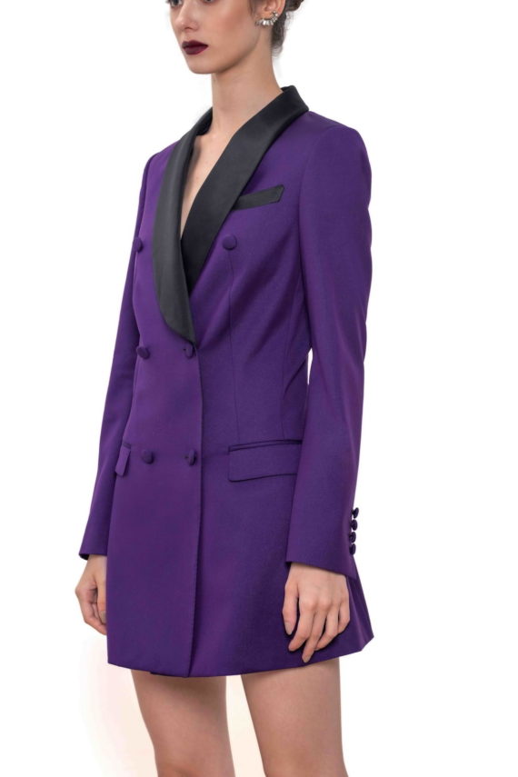 Lady Cara Custom Wool-Blend Blazer Dress