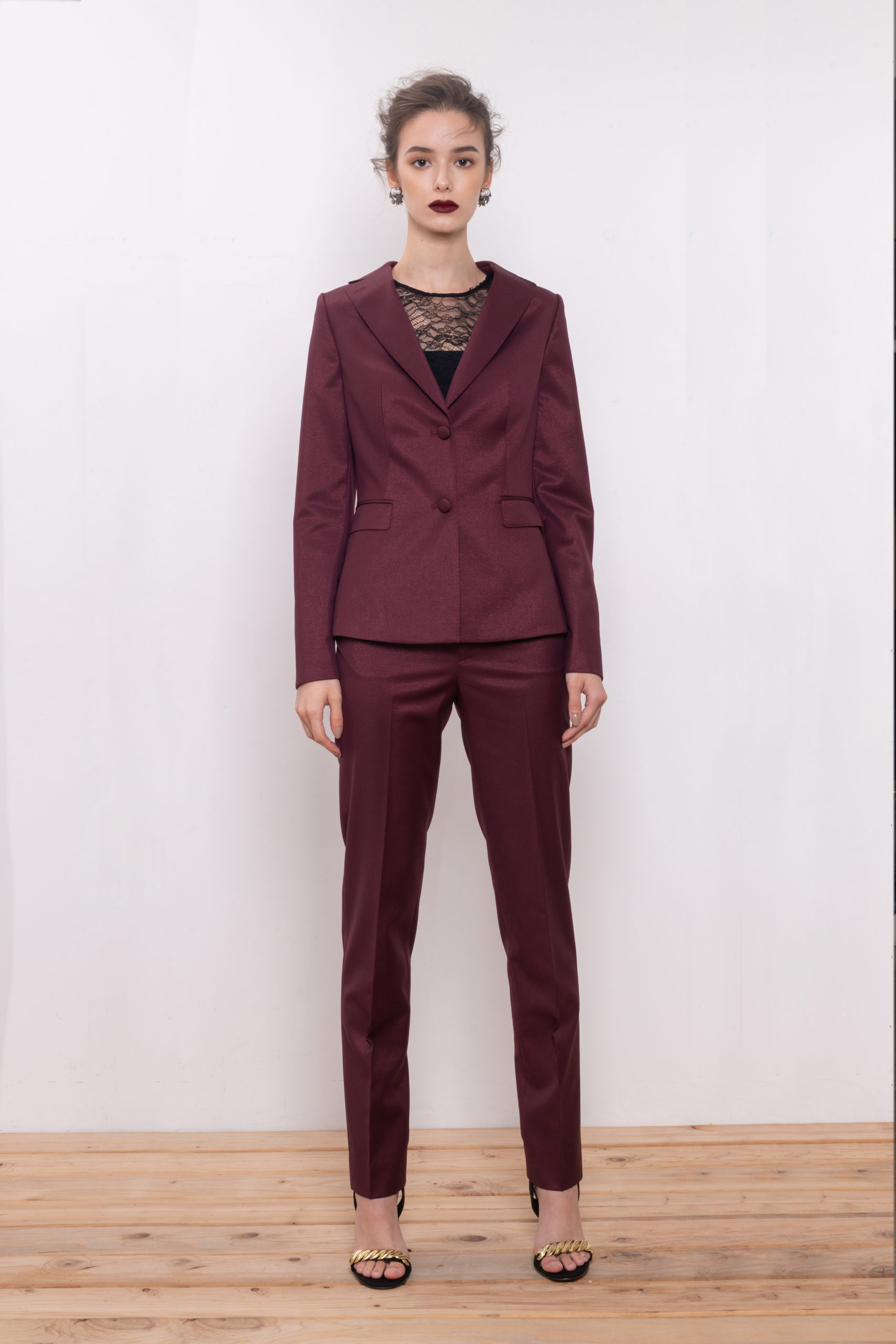 Buy Burgundy Blazer Set for Women, Formal Pantsuit for Women, Chic Womens  Pants Suit, Womens Blazer and Pants Set, Double Breasted Blazer Set Online  in India - Etsy